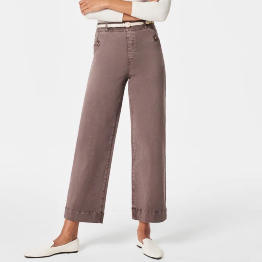 Spanx Stretch Twilley Wide Leg Pants - Olive